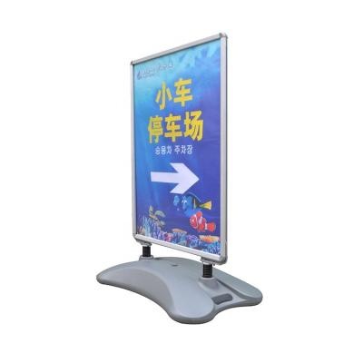 China Advertising Sign Display A0 Outdoor Water Based Aluminum Panel Movable Poster Stand for sale