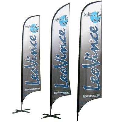 China Outdoor 3.5m 2.8m Trade Show Feather Flag FLYING for sale