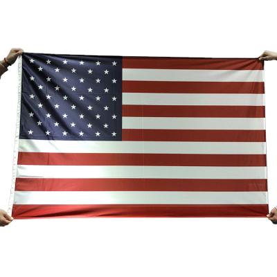 China Hanging 3x5ft Custom All Color Outdoor Polyester Printing Wholesale Factory Price USA National Flag Banner for sale