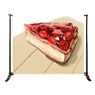 China Lightweight Aluminum Frame Lightweight Heavy Duty Telescopic Adjustable Backdrop Banner Display Stand for sale