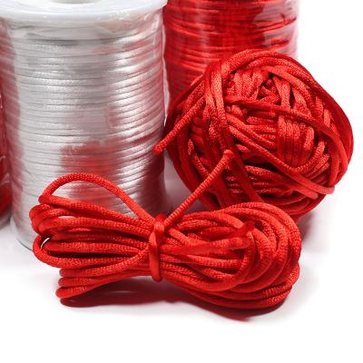 China 0.8MM 2MM Chinese Knot Rattail Rope Satin Trim Nylon Chinese Knot 3MM Viable Nylon Rope Nylon Braided Rope Beading Twine for sale