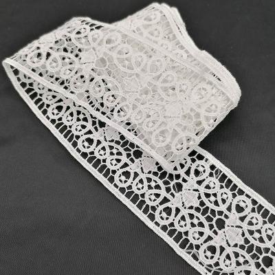 China 2021 Elastic Customized White Cotton Lace Trim Tape for sale