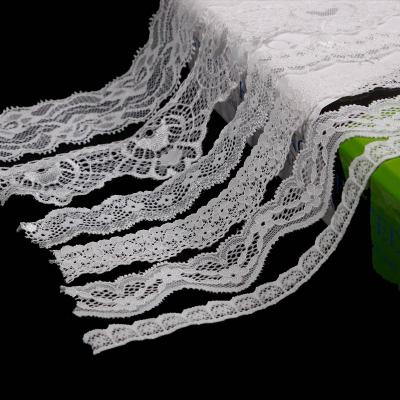 China Elastic French White Nylon Laces Fabric 2020 Elastic Lace Trim for sale