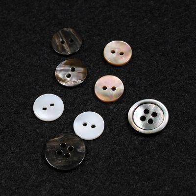 China ABPF Logo White Color River Shell High Quality Nickel Free Custom Shirts Buttons for sale