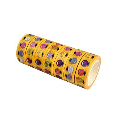 China Food Pattern Washi Paper Tape , Yellow Washi Tape Assortment DIY Masking for sale