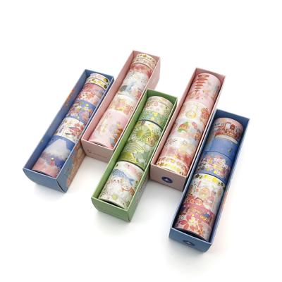 China Mini- DIY Dekoration der Karikatur-rollen Papier-Washi-Band-Satz/Planer-selbsthaftende Kreppbänder Scrapbooking-Schulbriefpapier-Versorgungen zu verkaufen