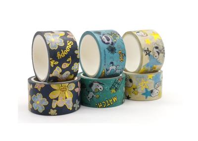 China Multi - Color Home Decoration 145um Printed Gold foil Washi Paper Tape for sale