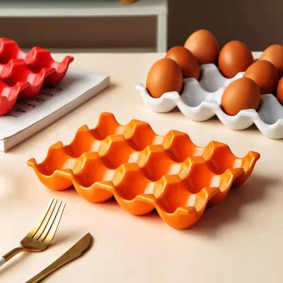 China Sustainable Ceramic Eggs Storage Plate Factory Factory Direct Sale for sale