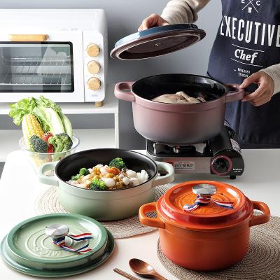 China Retro High Temperature Ceramic Casserole Practical Creative Simple Viable Cooking Non-Stick/Non-Stick/Non-Stick Kitchen Soup Pot for sale