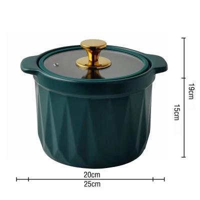 China Retro High Temperature Ceramic Casserole Practical Creative Simple Sustainable Cooking Kitchen Soup Pot for sale