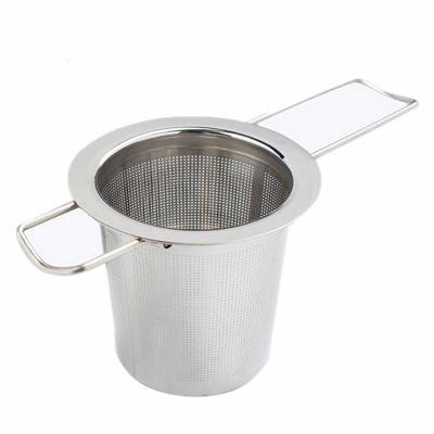 China Sustainable Customized Stainless Steel Wire Mesh Tea Filter Handheld Tea Strainer for sale