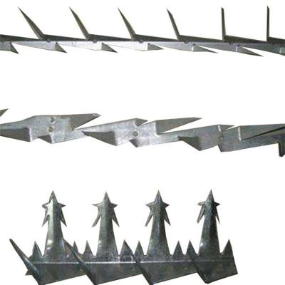 China Galvanized Against Corrosion Factory Price Professional Razor Sharp Topper Anti Climb Wall Spike for sale