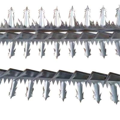 China Galvanized Against Corrosion Factory Wholesale Finely Treated Decorative Razor Anti Climb Wall Spike for sale