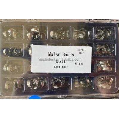 China Dental Orthodontic Sector (80pcs/box) Orthodontic Molar Band With Single Buccal Tube Roth/MBT/Edgewise for sale