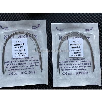 China Orthodontic Cure Niti Orthodontic Super Elastic Round Archwire (Natural / Oval / Square) for sale