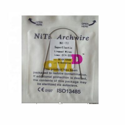 China Dental Orthodontic Treatment Archwires niti orthodontic lingual archwire for sale