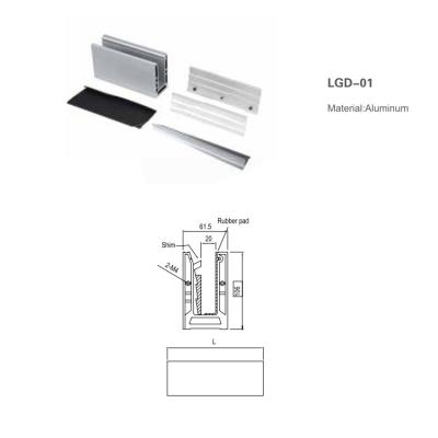 China Railing Fittings Aluminum U Channel Clamp Glass Stair Railing With High Quality for sale