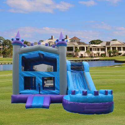 China inflatable bouncy castle jumping inflatable bouncy castle combo dy/wet house new combo design with slide for sale