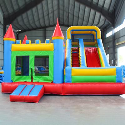 China Wholesale Commercial Circular Inflatable Water Slide Kids Bounce House With Slide Commercial Grade Inflatable Slide Bounce House for sale