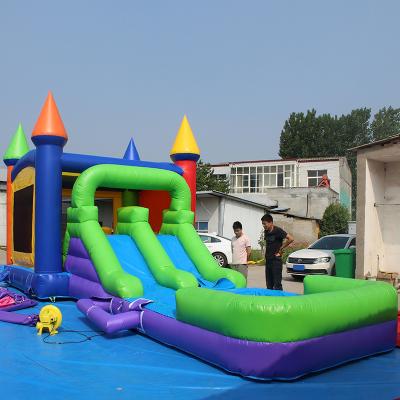 China Pool Slides Inflatable Modern Pink Bounce House Slide Inflatable Industrial Water Slide and Bounce House Bounce House White Water Slide for sale