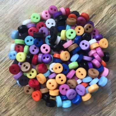 China Mini Sewing Decorative Buttons 5mm Viable Round DIY Painting Candy Resin Button for sale