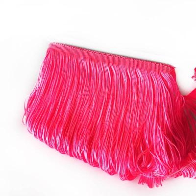 China COOMAMUU 15cm attractive satin tassel lace for latin dance dress fashion fringe trim for sewing curtain for sale