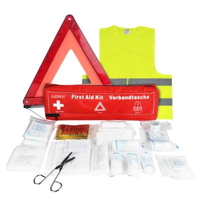 China 46Pcs Medical Emergency Kit EN20471 E Mark Certified DIN 13164 Medical Kits Car Emergency Kit 44*14*6CM for sale