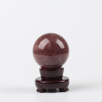 China China 2020 Realistic Natural Agate Crystal Ball 100Mm Strawberry Crystal Ball 400Mm Garden Quartz Spheres for sale