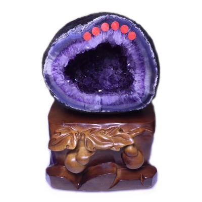 China Europe 24.6kg 25*13*41cm Natural Bright Polished Amethyst Geode For Sale Huge Amethyst Geode for sale