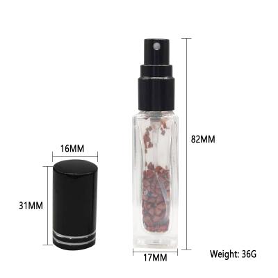 China High Quality Red Glass Jasper Gemstone 10Ml Crystal Essential Oil Roller Bottles Personal Care for sale