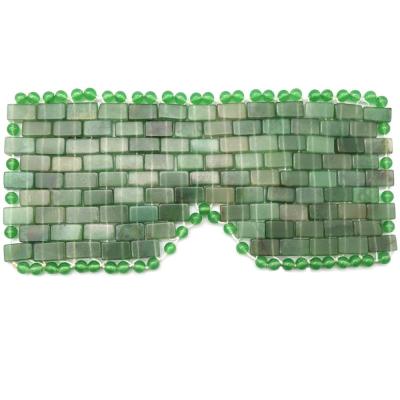 China Hot Selling Green Aventurine Anti Aging Jade Crystal Healing Face Reiki Eye Mask for sale