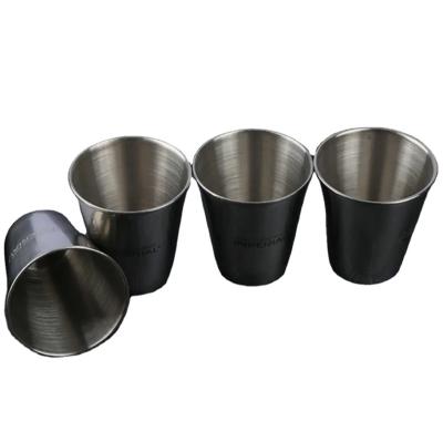 China 70ML 2.37oz Single Layer Mouth Sip Stainless Steel Drinkware Outdoor Portable Hand Held Metal Shot Glass Mug Water Viable for sale