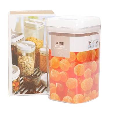 China Non Slip Airtight Food Storage Container Durable Plastic - BPA Free - Clear Plastic With Lids for sale