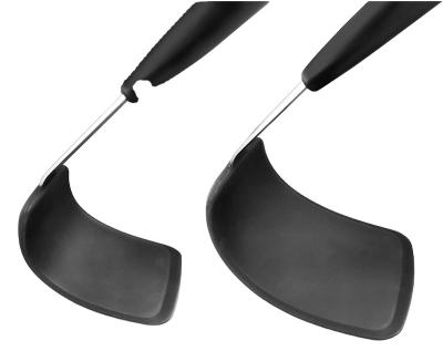 China Silicone Spatula Turner 600F Viable Heat Resistant Ideal For Flipping Eggs Burgers Pancakes And More Black-2pack for sale