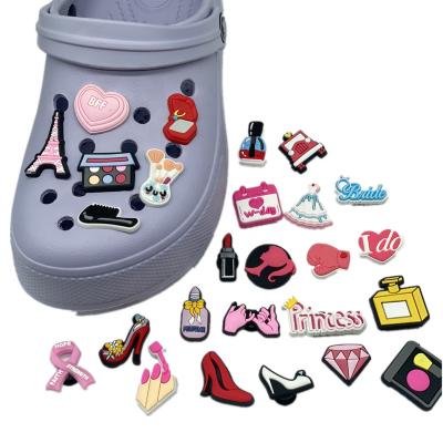 China Drag Charm Make Up Set PVC Girl Stuff Shoe Accessories Wholesale Kid Drag Shoe Charms For Drag Shoe Charms Kid Gifts for sale