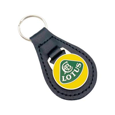 China Genuine Leather Brand Logo Keychain, Name Card Key Ring, Car Logo Key Chain Custom PU Car Key Chain Handmade Bulk Durable for sale