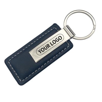 China Durable Custom Sublimation Leather Holder Blank PU Car Faux Logo Key Chain Leather Accessories for sale