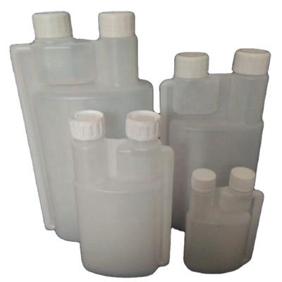 China Chemical Packaging 100ml 250ml 500ml 1000ml Double Neck Plastic Bottle for sale