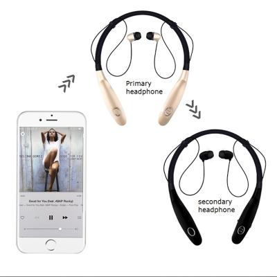 China private label 10m 15 hours tws wireless earphone neckband band earphone for sale