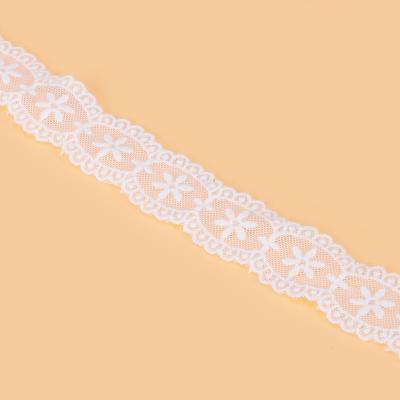 China Anti-Static Cotton Lace Accessories Flower Lace Tied Trim For Dress Decoration for sale