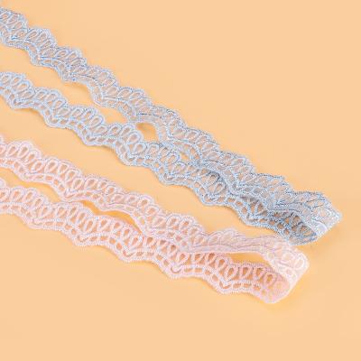 China Anti-static cheap wedding dress mesh lace sexy lace band decoration with gold thread for sale