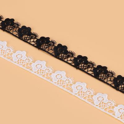 China White Home Textiles Water Soluble Embroidery Trim Lace Polyester Underwear Lace Trim for sale