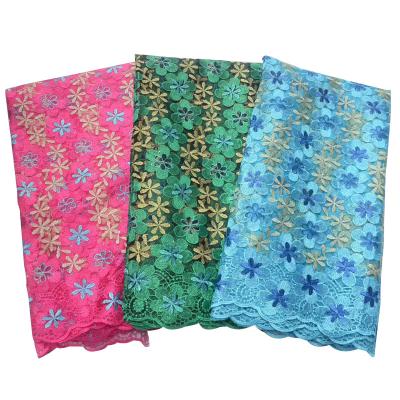 China Factory Direct Africa Guipure Voile Lace Fabric Handmade Colorful Swiss Nigerian Nigerian Lace Fabric Cheap DELACE Lace Fabric for sale