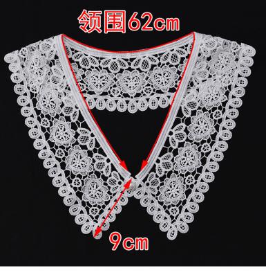 China DELACE small handmade water soluble ivory high quality lace neckline crochet necklace for sale