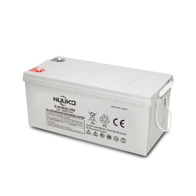 China Top Quality Solar Machine- Shop NUUKO 12V200AH Gel Battery Use For Different Solar Projects for sale