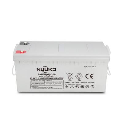 China Machine- Chinese NUUKO ready to ship hot sale 12v 200ah solar battery with high efficiency for sale