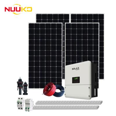 China NUUKO Home Family Installed Grid Tied Solar Power System 6KW 8kw Solar Power System for sale