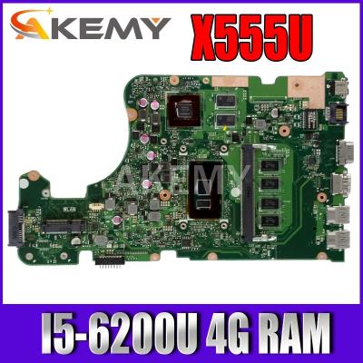 China New LAPTOP Akemy motherboard for ASUS X555UF X555U X555UQ I5-6200U 4G RAM laptop motherboard for sale