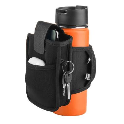 China Hot-selling Waterproof Gym Water Bottle Pouch With Storage Pouch Mountaineering Neoprene Water Bottle Waterproof Phone Holder for sale