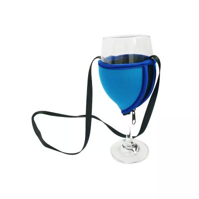 China Popular Custom Waterproof Waterproof Wine Goblet Glass Holder With Zipper And Strap Design for sale